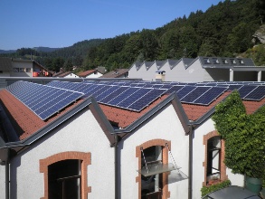 Photovoltaikanlage Schönau, EWS-Gebäude (alter Shedbau)